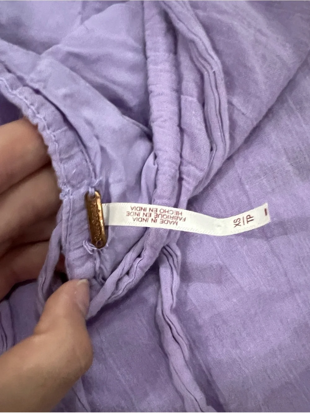 Free People Lavender Puff Sleeve Mini Dress - Picture 3 of 3